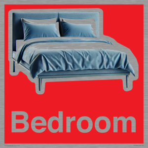 Bedroom Dementia Sign Red